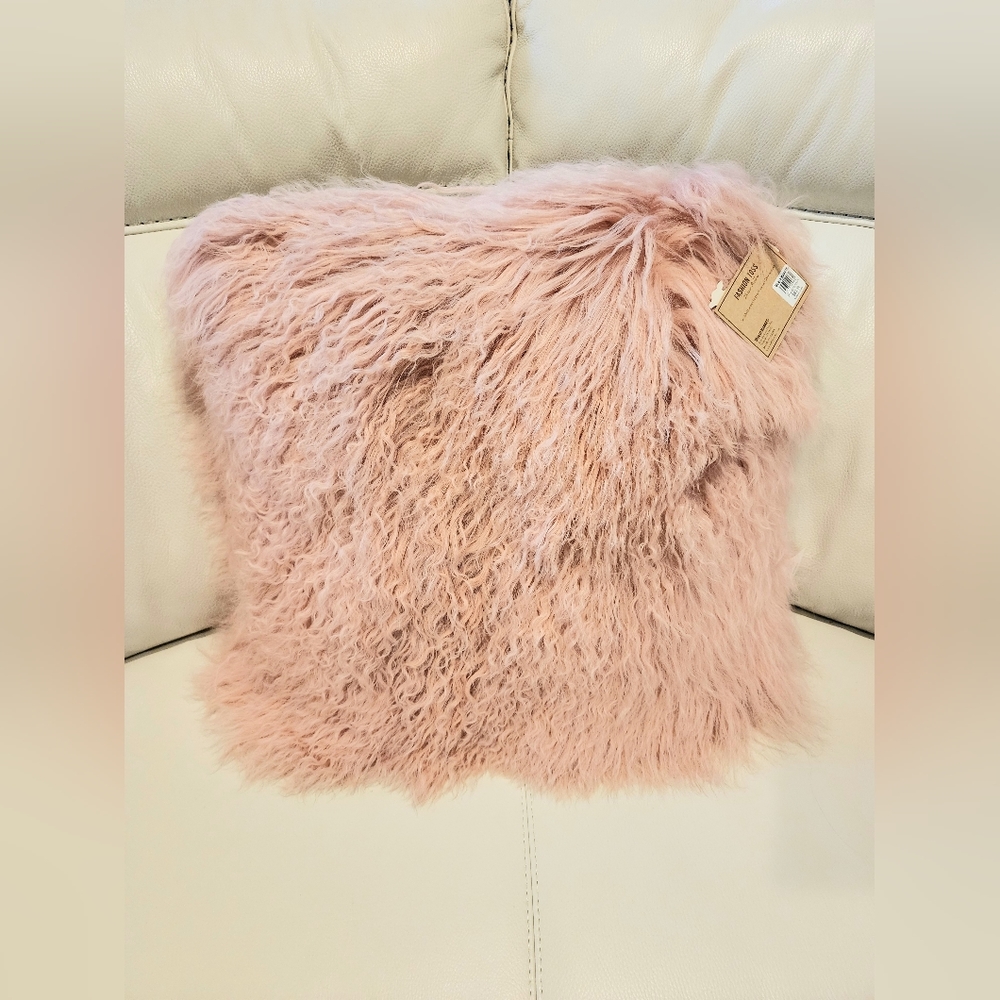 NWT Real 100% Lambs Wool toss pillow